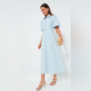 Airy Blue Eyelet Delaney Dress